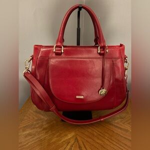 Brahmin Realynn Lava Topsail Satchel in EUC